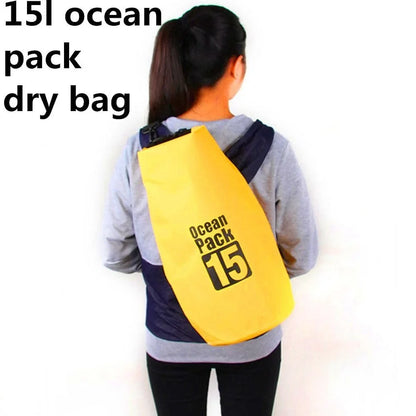 Sac Étanche Ocean Pack Dry Bag 15L Haute Résistance avec Double Bretelles - حقيبة مقاومة للماء بالكامل بسعة 15 لتر