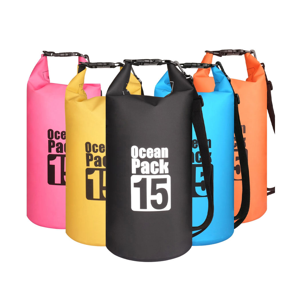Sac Étanche Ocean Pack Dry Bag 15L Haute Résistance avec Double Bretelles - حقيبة مقاومة للماء بالكامل بسعة 15 لتر