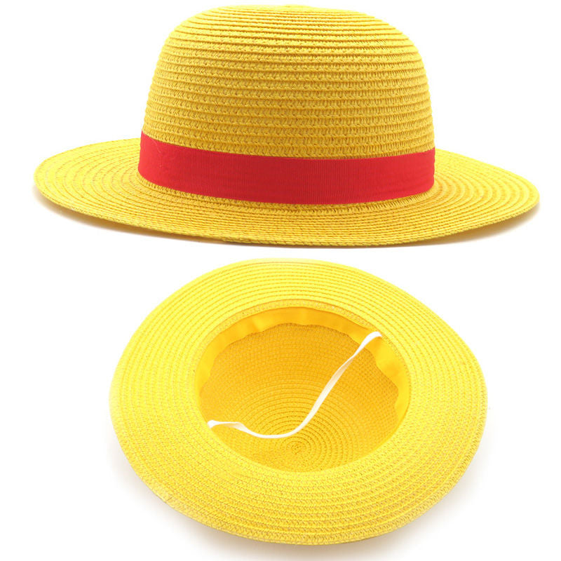 Chapeau de Paille Iconique de Luffy - Cosplay Anime One Piece - قبعة قش لوفي الأسطورية الشهيرة لعشاق أنمي ون بيس