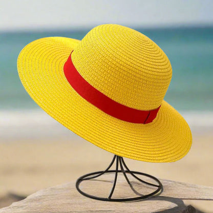 Chapeau de Paille Iconique de Luffy - Cosplay Anime One Piece - قبعة قش لوفي الأسطورية الشهيرة لعشاق أنمي ون بيس