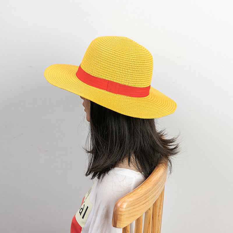 Chapeau de Paille Iconique de Luffy - Cosplay Anime One Piece - قبعة قش لوفي الأسطورية الشهيرة لعشاق أنمي ون بيس