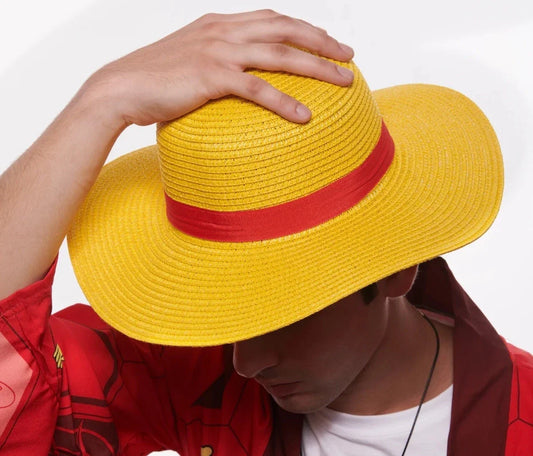 Chapeau de Paille Iconique de Luffy - Cosplay Anime One Piece - قبعة قش لوفي الأسطورية الشهيرة لعشاق أنمي ون بيس