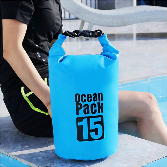 Sac Étanche Ocean Pack Dry Bag 15L Haute Résistance avec Double Bretelles - حقيبة مقاومة للماء بالكامل بسعة 15 لتر