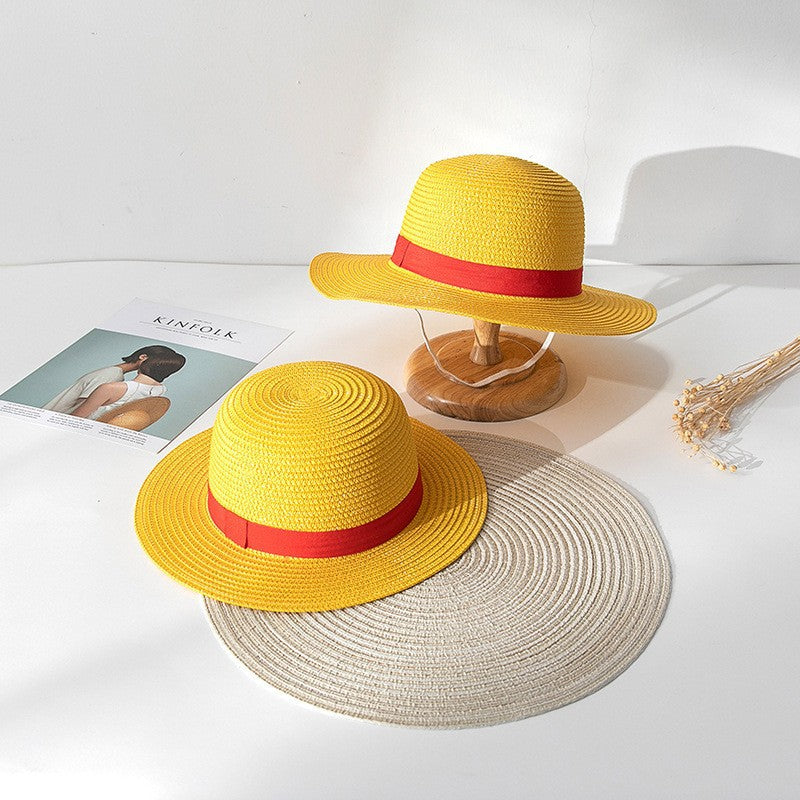 Chapeau de Paille Iconique de Luffy - Cosplay Anime One Piece - قبعة قش لوفي الأسطورية الشهيرة لعشاق أنمي ون بيس