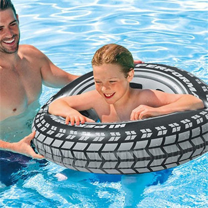 Bouée de Natation Adulte Design Pneu Sport en PVC Haute Résistance - عوامة وعجلة سباحة للبالغين بتصميم إطار السيارة الرياضي