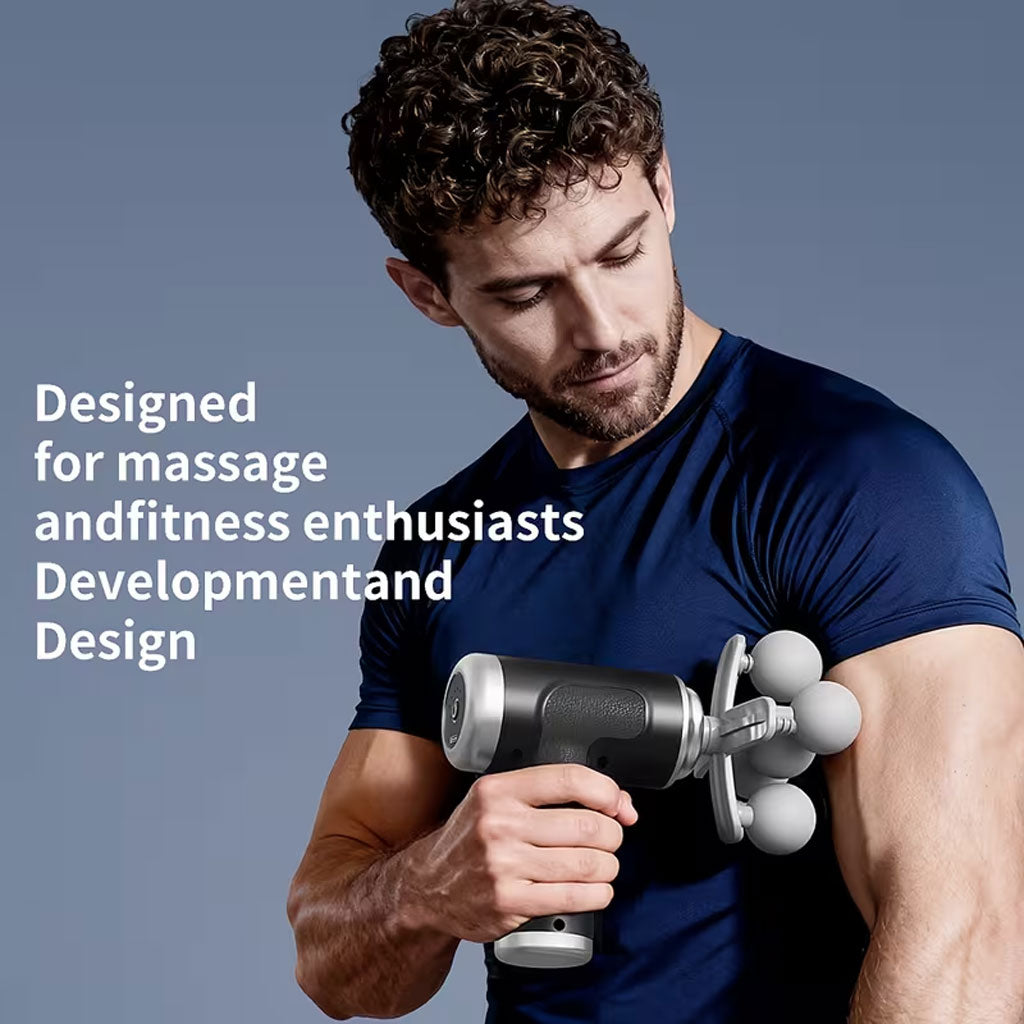 Pistolet de Massage Professionnel avec 9 Têtes Interchangeables pour Relaxation Totale - جهاز تدليك الجسم الاحترافي بـ 9 رؤوس لتدليك الأنسجة العميقة