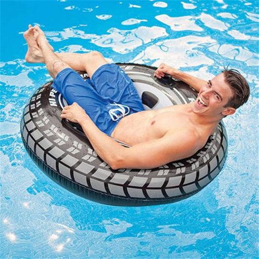 Bouée de Natation Adulte Design Pneu Sport en PVC Haute Résistance - عوامة وعجلة سباحة للبالغين بتصميم إطار السيارة الرياضي