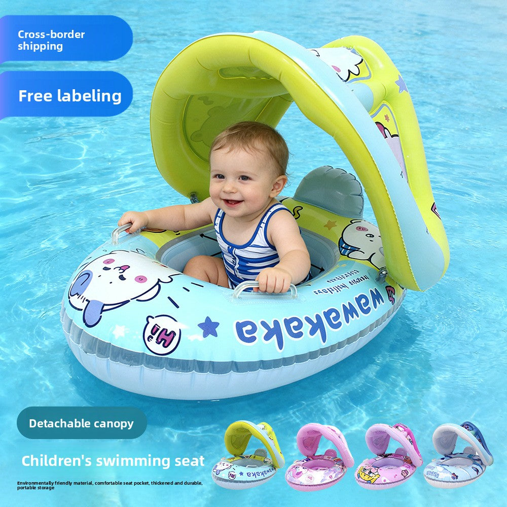 Bouée de natation gonflable pour bébé avec toit V2 - عوامة أطفال مع مظلة