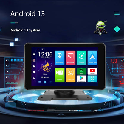 Écran Autoradio Portable 7P Tactile - CarPlay et Android Auto - شاشة السيارة الذكية المحمولة 7 بوصة تدعم كربلاي وأندرويد أوتو