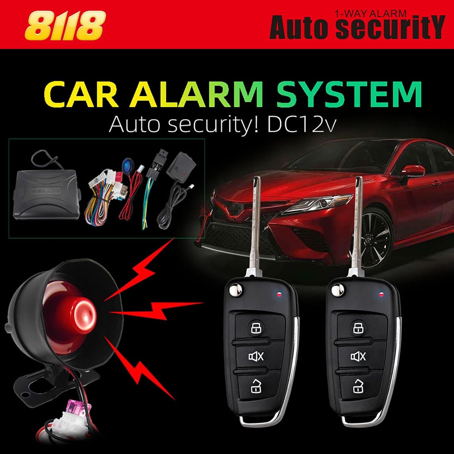 Système d'Alarme de Voiture Anti-Vol Centralisé avec Anti-Carjacking - نظام إنذار وأمن السيارات الذكي مع ميزة التثبيت المركزي والتحكم عن بعد