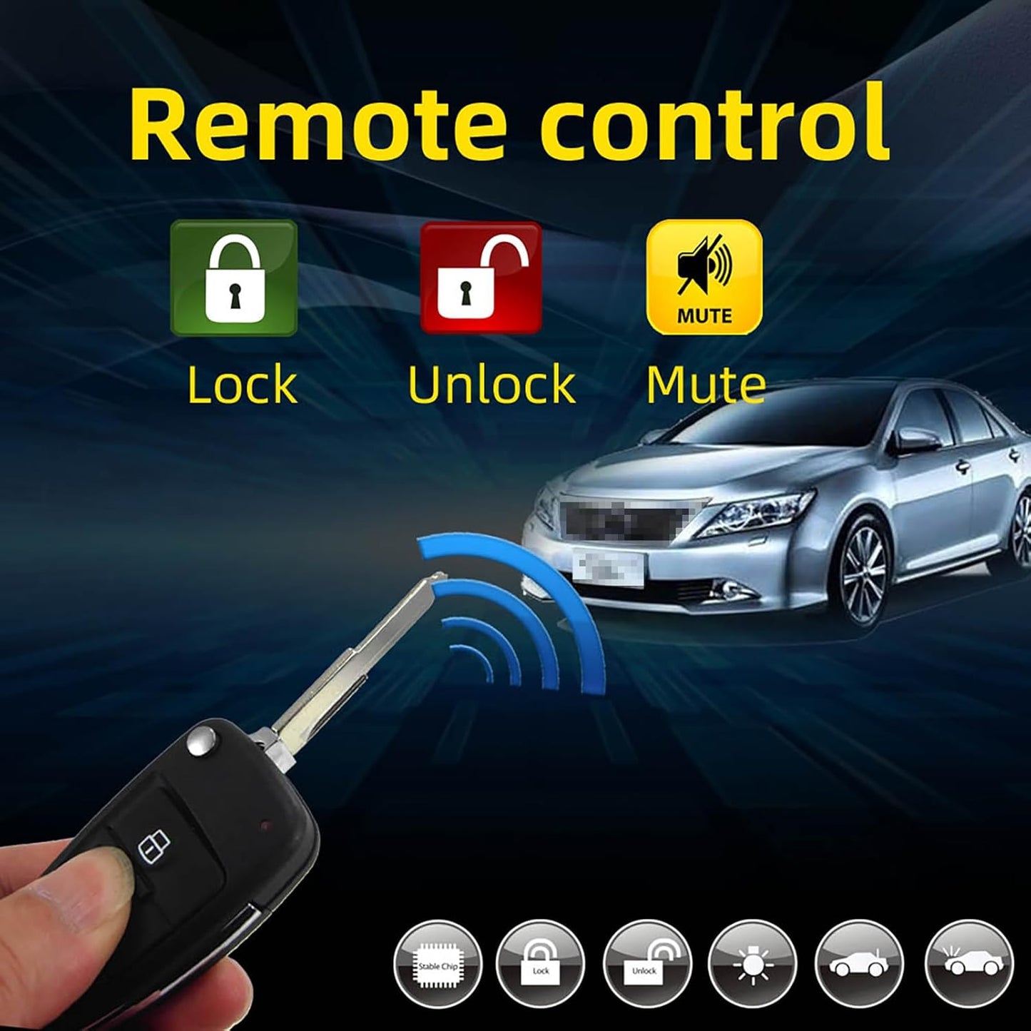 Système d'Alarme de Voiture Anti-Vol Centralisé avec Anti-Carjacking - نظام إنذار وأمن السيارات الذكي مع ميزة التثبيت المركزي والتحكم عن بعد