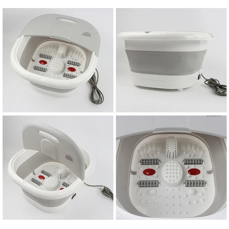 Masseur pour Pieds Pliable Hydromassant et Chauffant avec Rouleaux Shiatsu - جهاز مساج وتدليك القدمين المطور القابل للطي مع خاصية التسخين والفقاعات