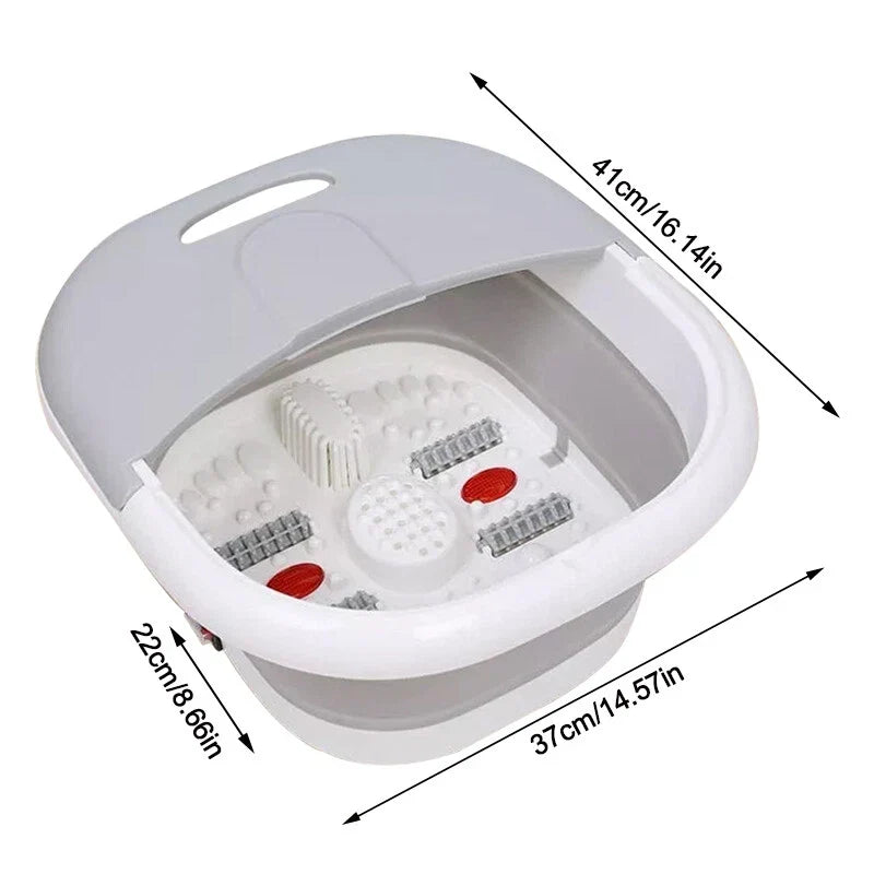 Masseur pour Pieds Pliable Hydromassant et Chauffant avec Rouleaux Shiatsu - جهاز مساج وتدليك القدمين المطور القابل للطي مع خاصية التسخين والفقاعات