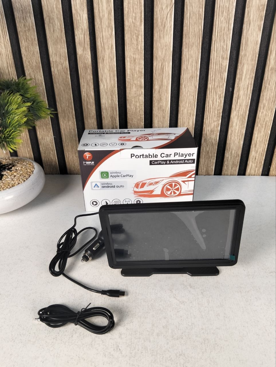 Écran Autoradio Portable 7P Tactile - CarPlay et Android Auto - شاشة السيارة الذكية المحمولة 7 بوصة تدعم كربلاي وأندرويد أوتو
