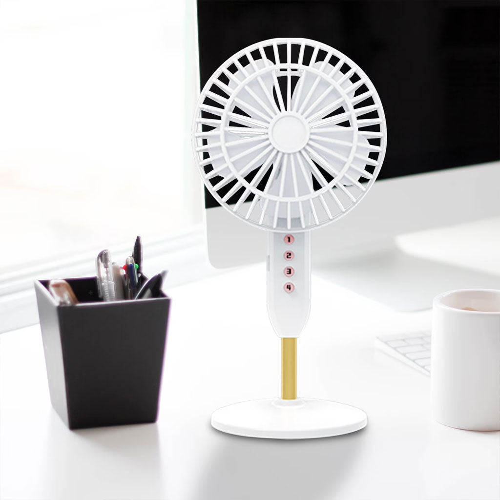 Mini Ventilateur de Bureau Portable USB - Ultra-Silencieux avec Batterie 1200mAh - مروحة المكتب اللاسلكية والمحمولة فائقة الهدوء بـ 3 سرعات