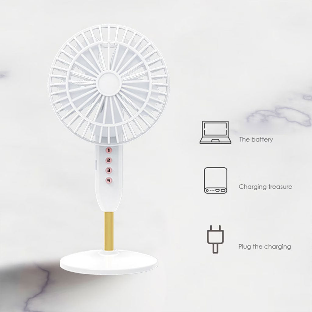 Mini Ventilateur de Bureau Portable USB - Ultra-Silencieux avec Batterie 1200mAh - مروحة المكتب اللاسلكية والمحمولة فائقة الهدوء بـ 3 سرعات