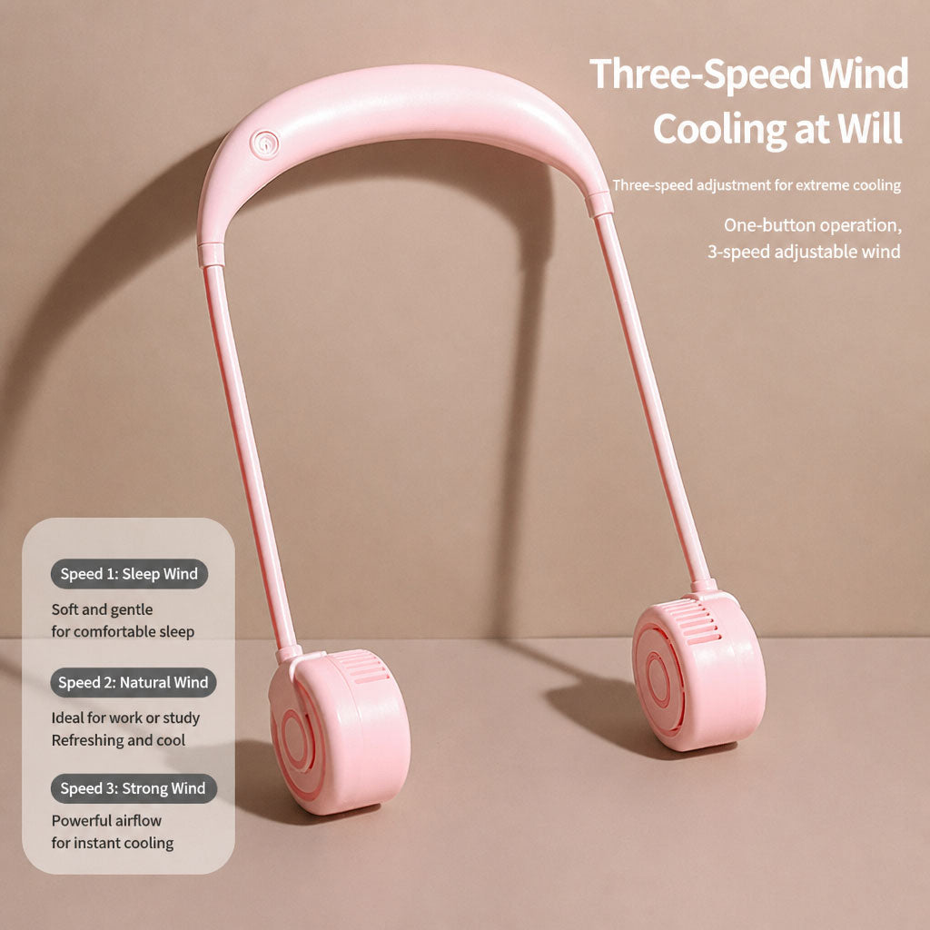 Ventilateur de Cou Portable Rechargeable USB NO.TJ-32A - مروحة العنق المحمولة