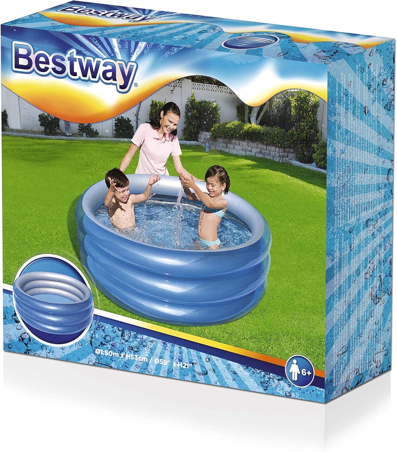 Piscine Gonflable Enfant Bestway 51041 Design Aquarium - مسبح الأطفال الدائري المنفوخ