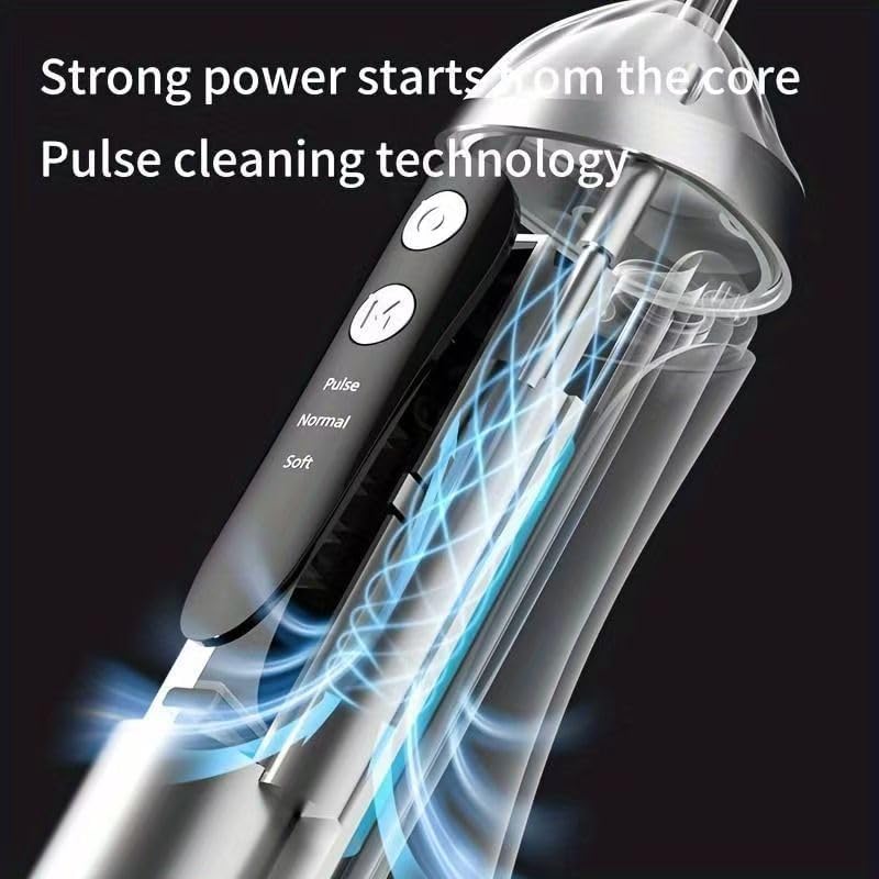 Hydropulseur Dentaire Sans Fil Jet Dentaire Portable à 3 Modes et 4 Buses - جهاز تنظيف الأسنان واللثة المائي