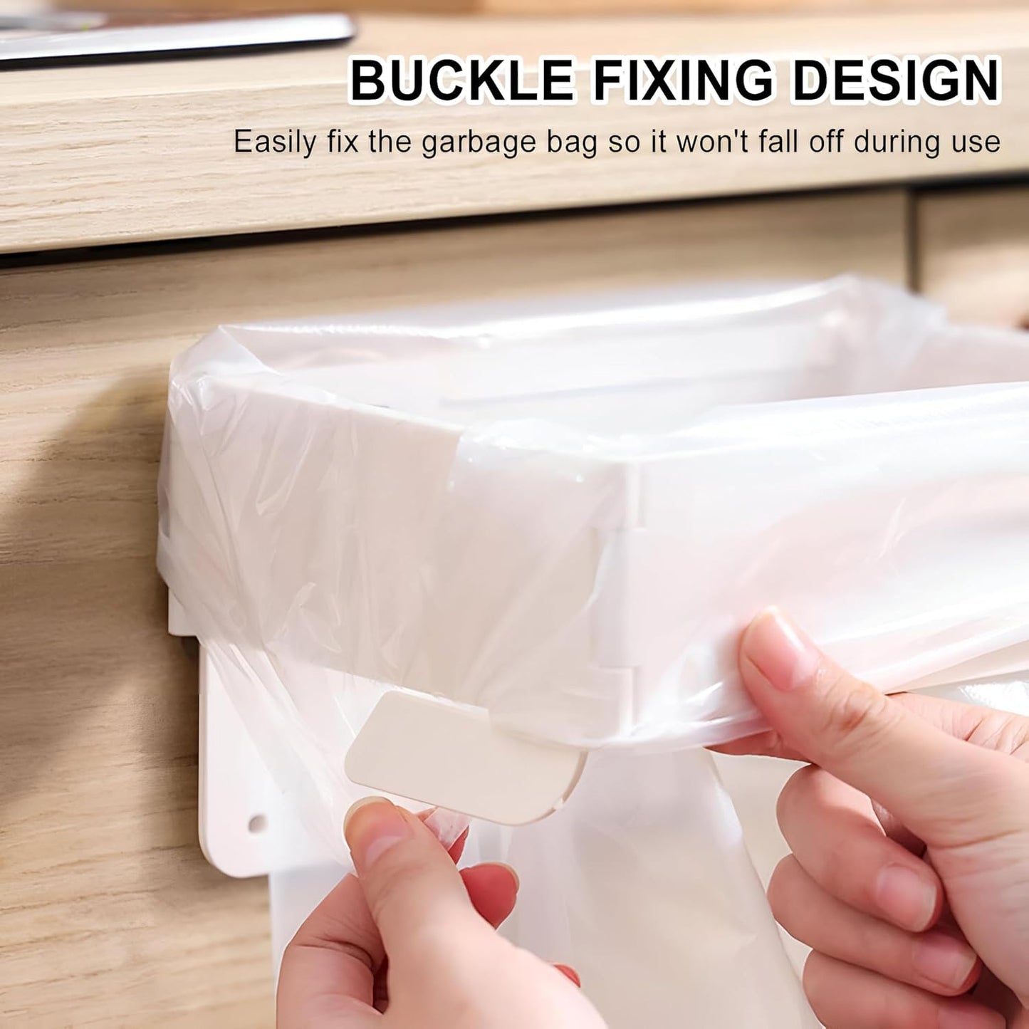 Support de Sac Poubelle Mural et Pliable Fixation Autocollante sans Perçage - حامل وموزع أكياس القمامة الجداري