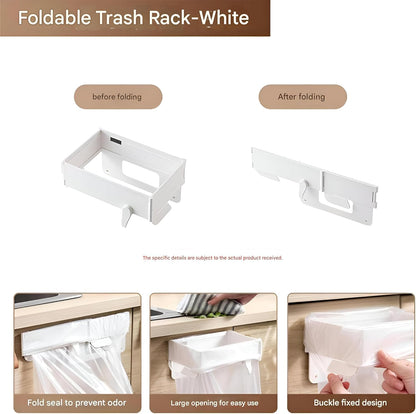Support de Sac Poubelle Mural et Pliable Fixation Autocollante sans Perçage - حامل وموزع أكياس القمامة الجداري