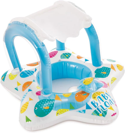 Bouée Siège Gonflable pour Bébé avec Parasol Anti-UV - Design Voiture INTEX 56573NP - عوامة السباحة المنفوخة للأطفال والرضع مع مظلة واقية من الشمس