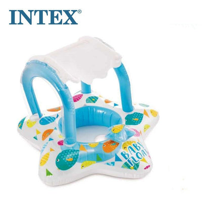Bouée Siège Gonflable pour Bébé avec Parasol Anti-UV - Design Voiture INTEX 56573NP - عوامة السباحة المنفوخة للأطفال والرضع مع مظلة واقية من الشمس