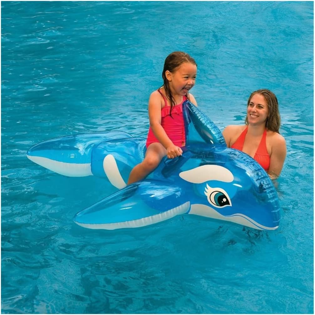 Bouée Chevauchable Baleine Intex pour Enfants 58523NP - عوامة ركوب الأطفال المنفوخة بشكل الحوت الأزرق من إنتكس