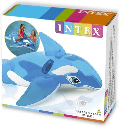 Bouée Chevauchable Baleine Intex pour Enfants 58523NP - عوامة ركوب الأطفال المنفوخة بشكل الحوت الأزرق من إنتكس
