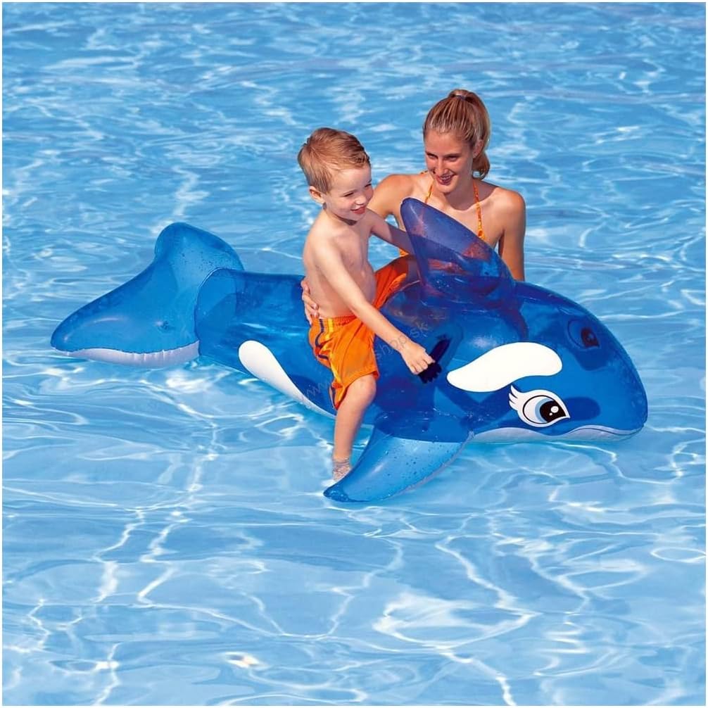 Bouée Chevauchable Baleine Intex pour Enfants 58523NP - عوامة ركوب الأطفال المنفوخة بشكل الحوت الأزرق من إنتكس