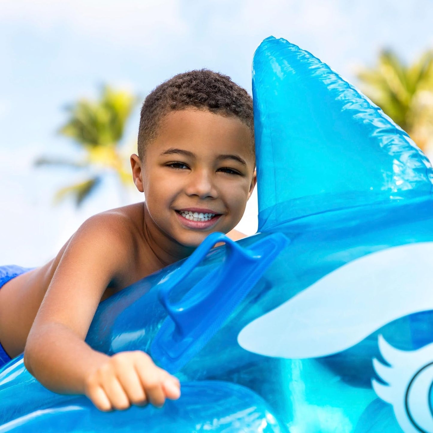 Bouée Chevauchable Baleine Intex pour Enfants 58523NP - عوامة ركوب الأطفال المنفوخة بشكل الحوت الأزرق من إنتكس