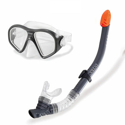 Kit de Plongée Intex Reef Rider Masque Panoramique et Tuba pour Adultes Intex 55648 - طقم الغوص البانورامي الاحترافي