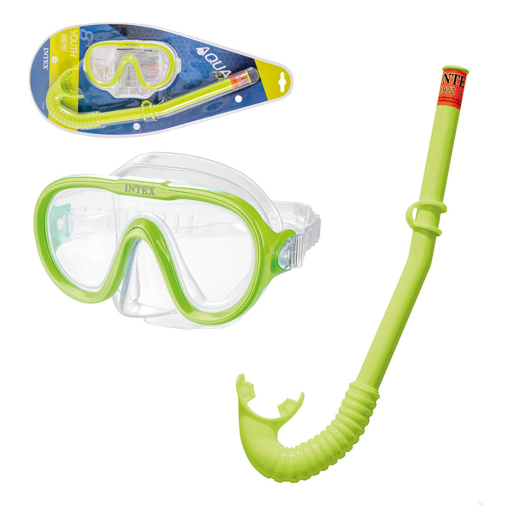 Kit de Natation Intex Adventurer 55642 - Masque Sea Scan & Tuba Hi-Flo pour Enfants