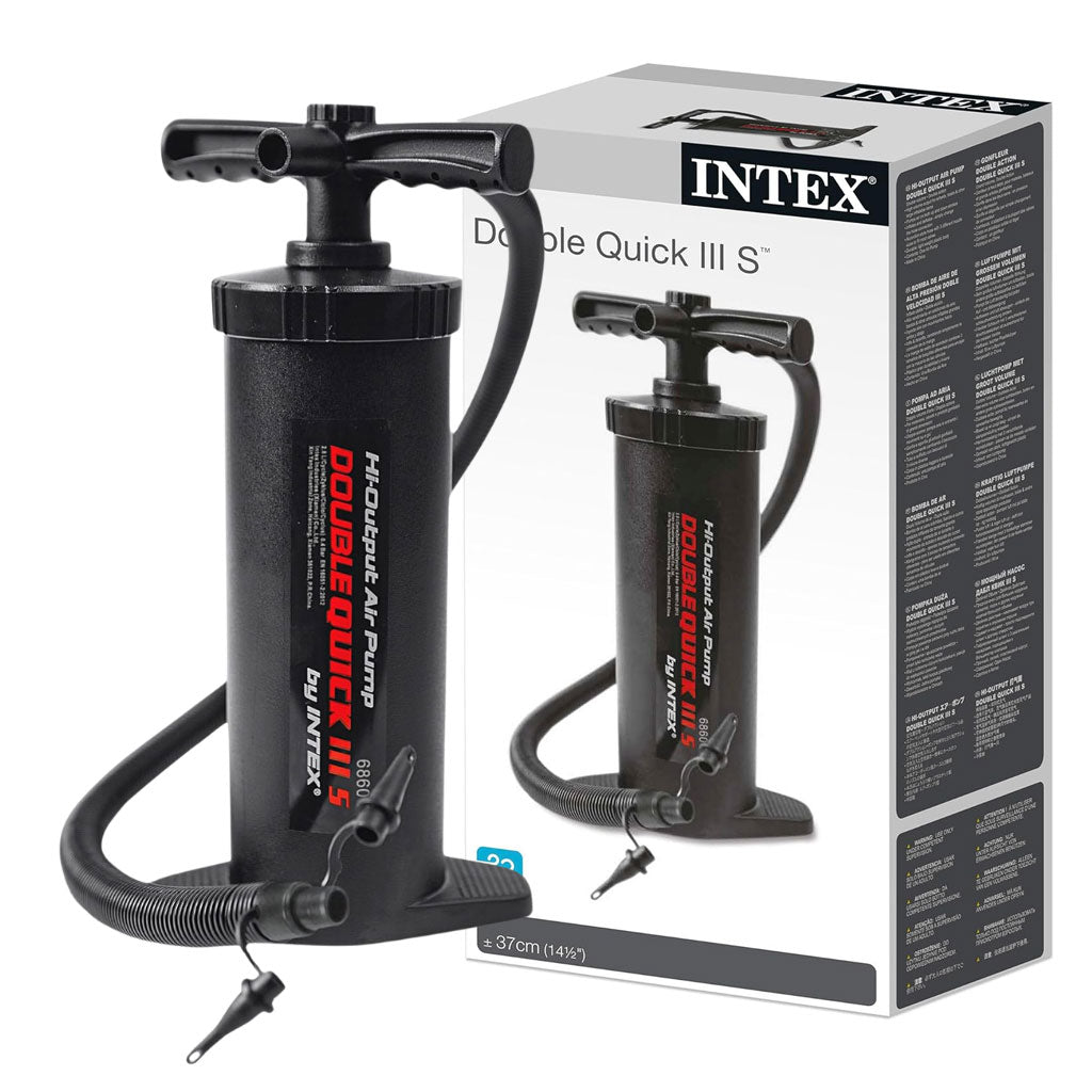 Pompe À Main Double Quick III Hi-Output Intex 68605 Multi-Embouts - مضخة إنتكس اليدوية عالية الكفاءة ذات الضخ المزدوج (37 سم)