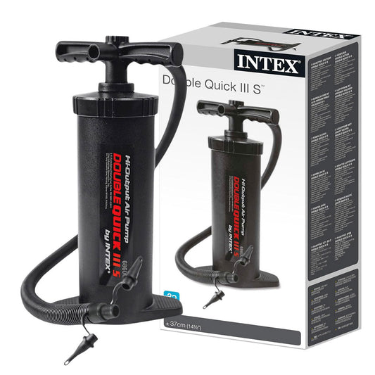 Pompe À Main Double Quick III Hi-Output Intex 68605 Multi-Embouts - مضخة إنتكس اليدوية عالية الكفاءة ذات الضخ المزدوج (37 سم)