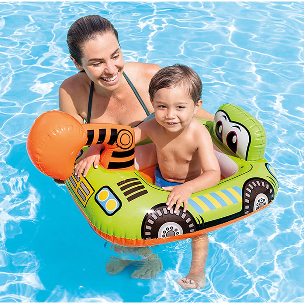 Bouée Siège Gonflable Intex 59586NP pour Bébé - Modèles Camion Pompier, Grue et Bulldozer - عوامة السباحة للأطفال بأشكال آليات البناء والإطفاء من إنتكس