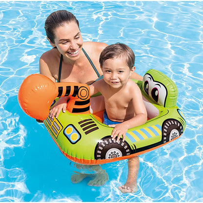 Bouée Siège Gonflable Intex 59586NP pour Bébé - Modèles Camion Pompier, Grue et Bulldozer - عوامة السباحة للأطفال بأشكال آليات البناء والإطفاء من إنتكس