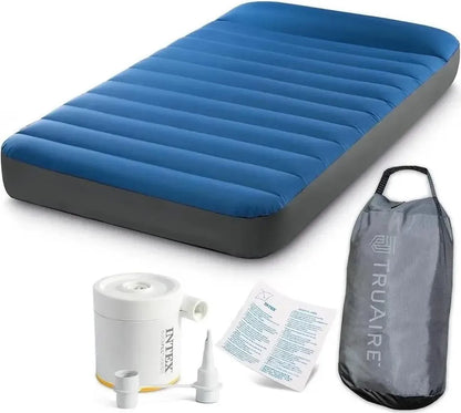 Matelas de Camping Intex TruAire Twin Technologie Fiber-Tech avec Pompe USB150 - فرشة التخييم الهوائية الفاخرة مع مضخة ومسند رأس