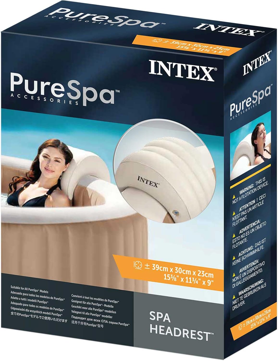 Appui-Tête Gonflable pour Spa Intex 28501 - Amovible et Lesté à l'Eau - مسند الرأس المائي الفاخر لمسابح السبا والجاكوزي من إنتكس
