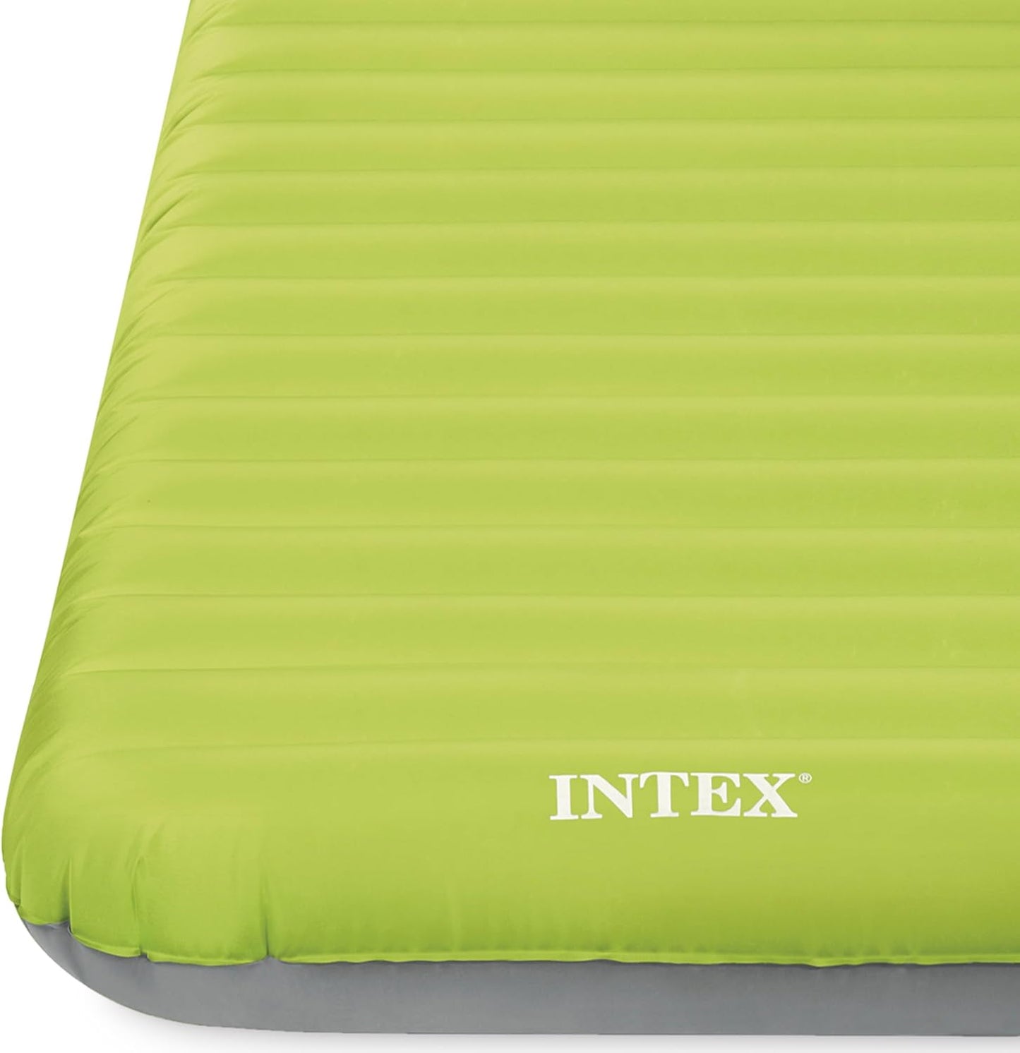 Matelas de Camping Gonflable Intex 64097NP - Technologie Fiber-Tech avec Pompe USB150 - مرتبة التخييم الهوائية "إنتكس" الفردية فائقة الخفة مع مضخة