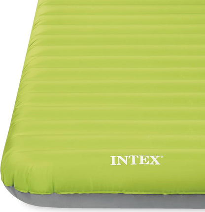 Matelas de Camping Gonflable Intex 64097NP - Technologie Fiber-Tech avec Pompe USB150 - مرتبة التخييم الهوائية "إنتكس" الفردية فائقة الخفة مع مضخة