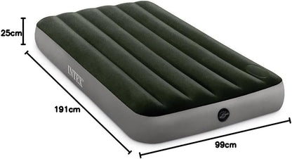 Matelas GonflableTechnologie Fiber-Tech avec Pompe à Pied Intégrée Intex 64761 - فرشة إنتكس الهوائية الكلاسيكية الفردية بمضخة قدم مدمجة