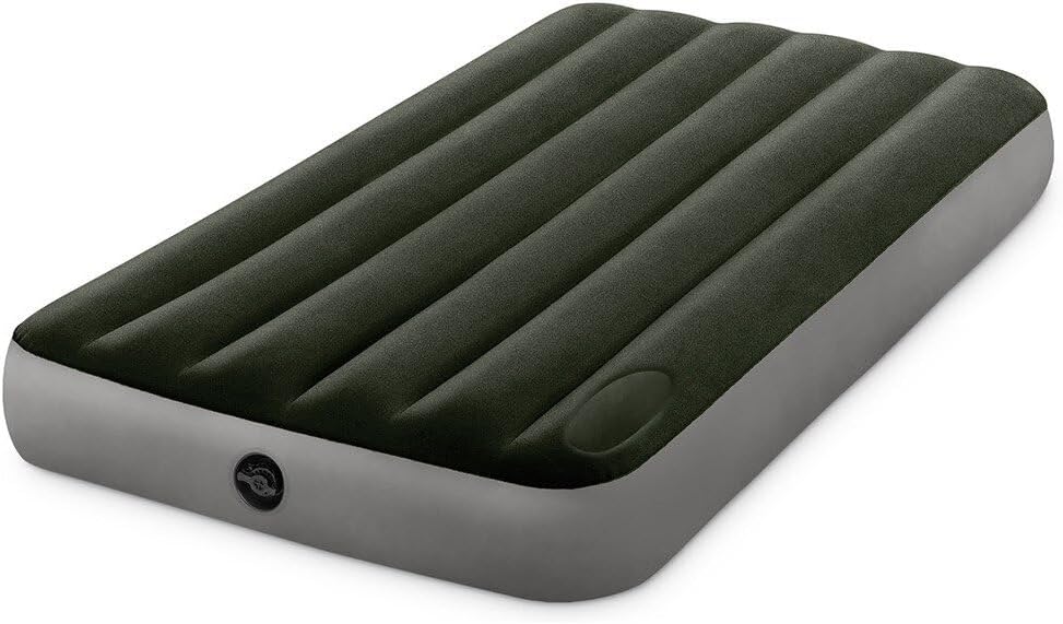 Matelas GonflableTechnologie Fiber-Tech avec Pompe à Pied Intégrée Intex 64761 - فرشة إنتكس الهوائية الكلاسيكية الفردية بمضخة قدم مدمجة