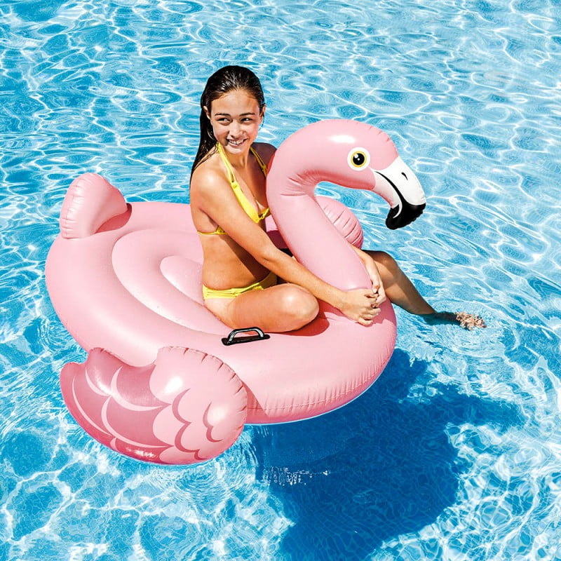 Bouée Géante Gonflable Flamant Rose Ride-On pour Piscine Intex 57558NP - عوامة الفلامينغو الوردي الضخمة للركوب والاستجمام في المسبح