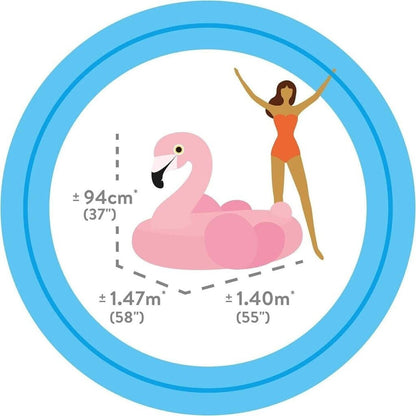 Bouée Géante Gonflable Flamant Rose Ride-On pour Piscine Intex 57558NP - عوامة الفلامينغو الوردي الضخمة للركوب والاستجمام في المسبح