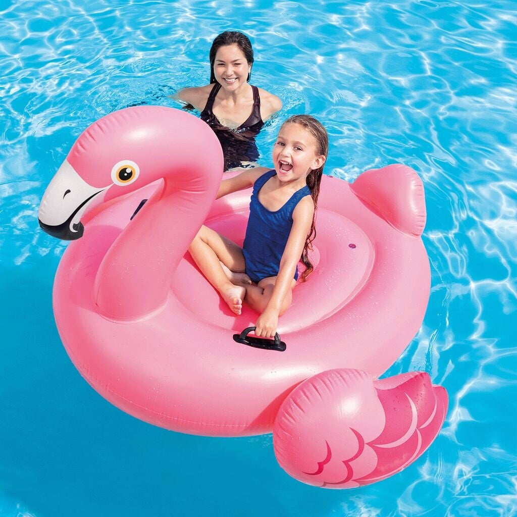 Bouée Géante Gonflable Flamant Rose Ride-On pour Piscine Intex 57558NP - عوامة الفلامينغو الوردي الضخمة للركوب والاستجمام في المسبح