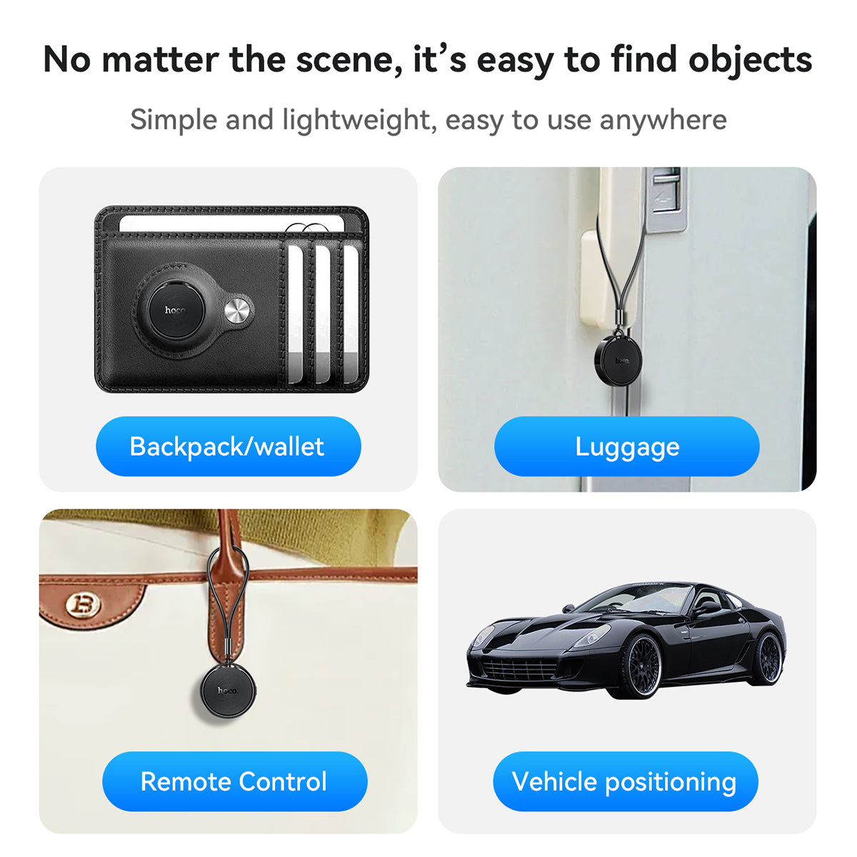 Traceur Intelligent HOCO E96A Android Localisateur Bluetooth via Réseau Google Find My Device - جهاز التتبع ومحدد المواقع الذكي لهواتف أندرويد