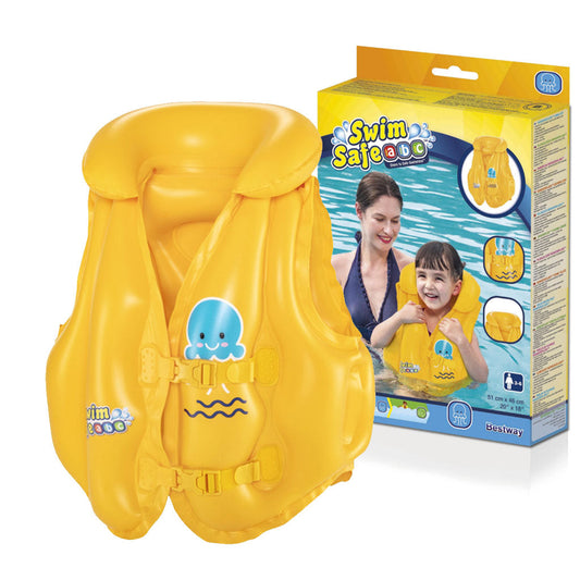 Gilet de Natation Gonflable Bestway 32034 Bouée d'Apprentissage Sécurisée pour Enfants - سترة السباحة المنفوخة لتعليم الأطفال من بيستواي