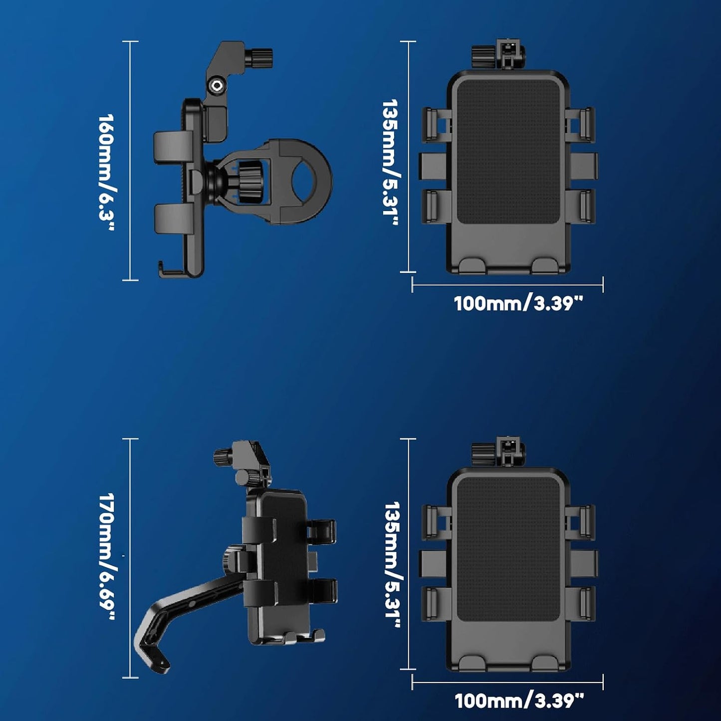 Support Téléphone Moto Avec Parapluie Intégré Protection Pluie et Soleil - حامل ومثبت الهاتف الذكي للدراجات النارية مع مظلة واقية من المطر والشمس