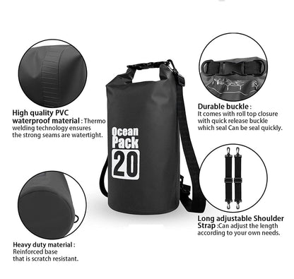 Sac Étanche Ocean Pack 20L Protection Waterproof Totale pour Kayak et Plage - حقيبة الظهر المائية المضادة للماء والتمزق أوشن باك (20 لتر)